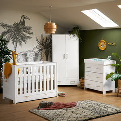 Obaby Nika Mini 3 Piece Room Set & Underdrawer - White Wash