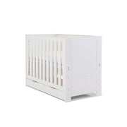 Obaby Nika Mini Cot Bed & Underdrawer - White Wash
