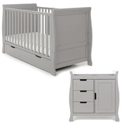 Obaby Stamford Classic Cot Bed - Warm Grey
