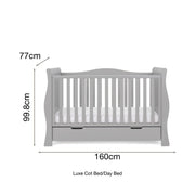 Obaby Stamford Luxe 3 Piece Room Set - Warm Grey
