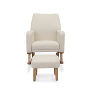 Babymore Callie Nursing Chair with Stool - Ivory