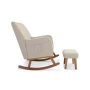 Babymore Callie Nursing Chair with Stool - Oatmeal