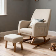 Babymore Callie Nursing Chair with Stool - Oatmeal