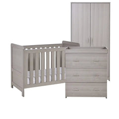 Babymore Caro Mini 3 Piece Nursery Room Set – Grey Wash