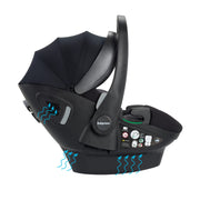 Babymore Chia Travel System Pecan with Base – Midnight Blue