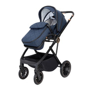 Babymore Chia Travel System Pecan with Base – Midnight Blue