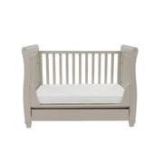 Babymore Eva Sleigh Cot Bed with Drawer - Cashmere