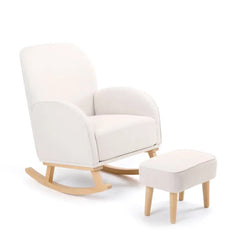 Babymore Freya Nursing Chair with Footstool – Cream