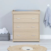 Babymore Luno 3 Piece Nursery Furniture Set – Oak