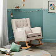 Babymore Lux Nursing Chair With Matching Footstool - Cream