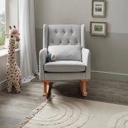 Babymore Lux Nursing Chair With Matching Footstool - Grey