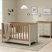 Babymore Mira 2 Piece Nursery Room Set - Cashmere Warm Oak