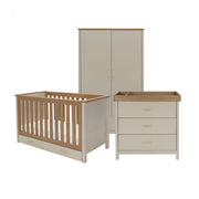 Babymore Mira 3 Piece Nursery Room Set - Cashmere Warm Oak