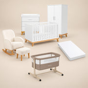 Babymore Mona White Complete Nursery Bundle