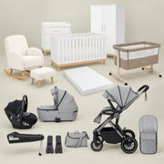 Babymore Mona White Ultimate Nursery & Travel Bundle