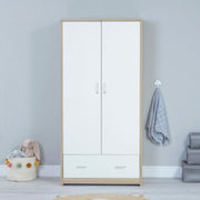 Babymore Veni 3 Piece Nursery Furniture Set with Drawer – Oak White