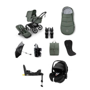 Bugaboo Fox 5 Renew Pushchair Bundle With Maxi-Cosi Pebble 360 Pro Car Seat & Base (9 Pieces) – Forest Green