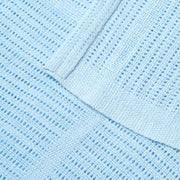Clair de Lune Soft Cotton Cellular Pram Blanket - Blue