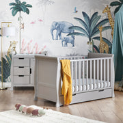 Obaby Stamford Classic Cot Bed - Warm Grey