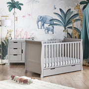Obaby Stamford Classic Cot Bed - Warm Grey