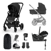 Cybex Balios S Lux Pushchair Luxury Bundle - Moon Black