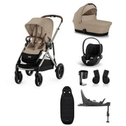Cybex Gazelle S Pushchair Bundle with Cloud T Plus Car Seat & Base - Almond Beige