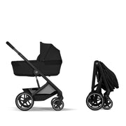 Cybex Talos S Lux Pushchair with Folding Cot - Moon Black