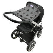 Dooky Universal Sun Shade - Grey Stars