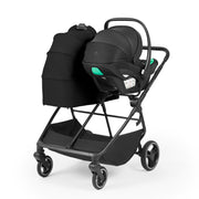 Ickle Bubba Altair Growing Families 13 Piece Travel System with i-Size Nimbus 180° Spin Car Seat & ISOFIX Base - Black