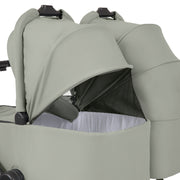 Ickle Bubba Altair Twin 17 Piece Travel System with i-Size Nimbus 180° Spin Car Seats & ISOFIX Bases - Laurel Green