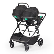 Ickle Bubba Altair Twin 17 Piece Travel System with i-Size Nimbus 180° Spin Car Seats & ISOFIX Bases - Mink