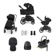 Ickle Bubba Altima 12 Piece Travel System with Maxi-Cosi CabrioFix i-Size Car Seat & ISOFIX Base - Black