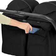Ickle Bubba Aries Double Auto-fold Stroller - Black