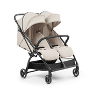 Ickle Bubba Aries Double Auto-fold Stroller - Stone
