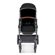 Ickle Bubba Cosmo 9 Piece Travel System with i-Size Nimbus Car Seat & Spin ISOFIX Base - Black