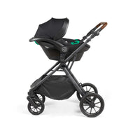 Ickle Bubba Cosmo 9 Piece Travel System with i-Size Nimbus Car Seat & Spin ISOFIX Base - Black