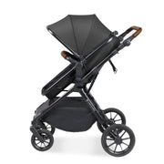 Ickle Bubba Cosmo 9 Piece Travel System with i-Size Nimbus Car Seat & Spin ISOFIX Base - Charcoal