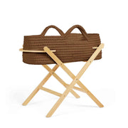 Ickle Bubba Nova Moses Basket & Stand - Mocha