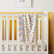 Ickle Bubba Reversible Cotton Blanket - Rainbow Dreams