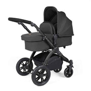 Ickle Bubba Stomp Luxe 12 Piece Travel System with Maxi-Cosi Cabriofix i-Size Car Seat & ISOFIX Base - Charcoal