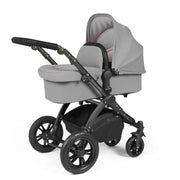 Ickle Bubba Stomp Luxe 12 Piece Travel System with i-Size Cirrus Car Seat & ISOFIX Base - Pearl Grey
