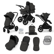 Ickle Bubba Stomp Luxe 9 Piece Pram - Charcoal