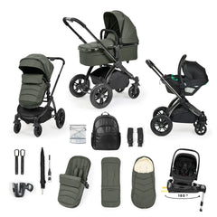 Ickle Bubba Stomp Luxe Elements Edition 15 Piece Travel System with Nimbus - Forest