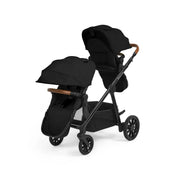Ickle Bubba Virgo Twin 18 Piece Travel System with i-Size Cirrus Car Seats & ISOFIX Bases - Black