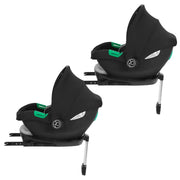 Ickle Bubba Virgo Twin 18 Piece Travel System with i-Size Cirrus Car Seats & ISOFIX Bases - Black