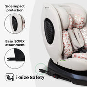 MBCS200 Spin Car Seat with Top Tether - Pink Leopard
