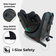 MBCS300 Easy Spin Car Seat with Top Tether - Black