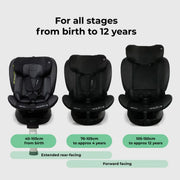 MBCS400 Spin Car Seat with Support Leg - Black