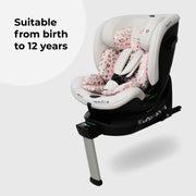 MBCS400 Spin Car Seat with Support Leg - Pink Leopard