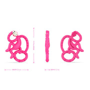 Matchstick Monkey Mini Monkey Teether - Pink
